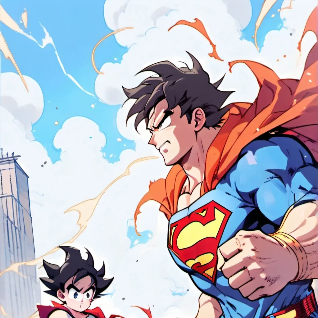 chat with ai character: Goku vs Superman