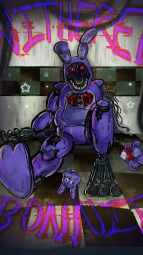 ai character: withered Bonnie. background