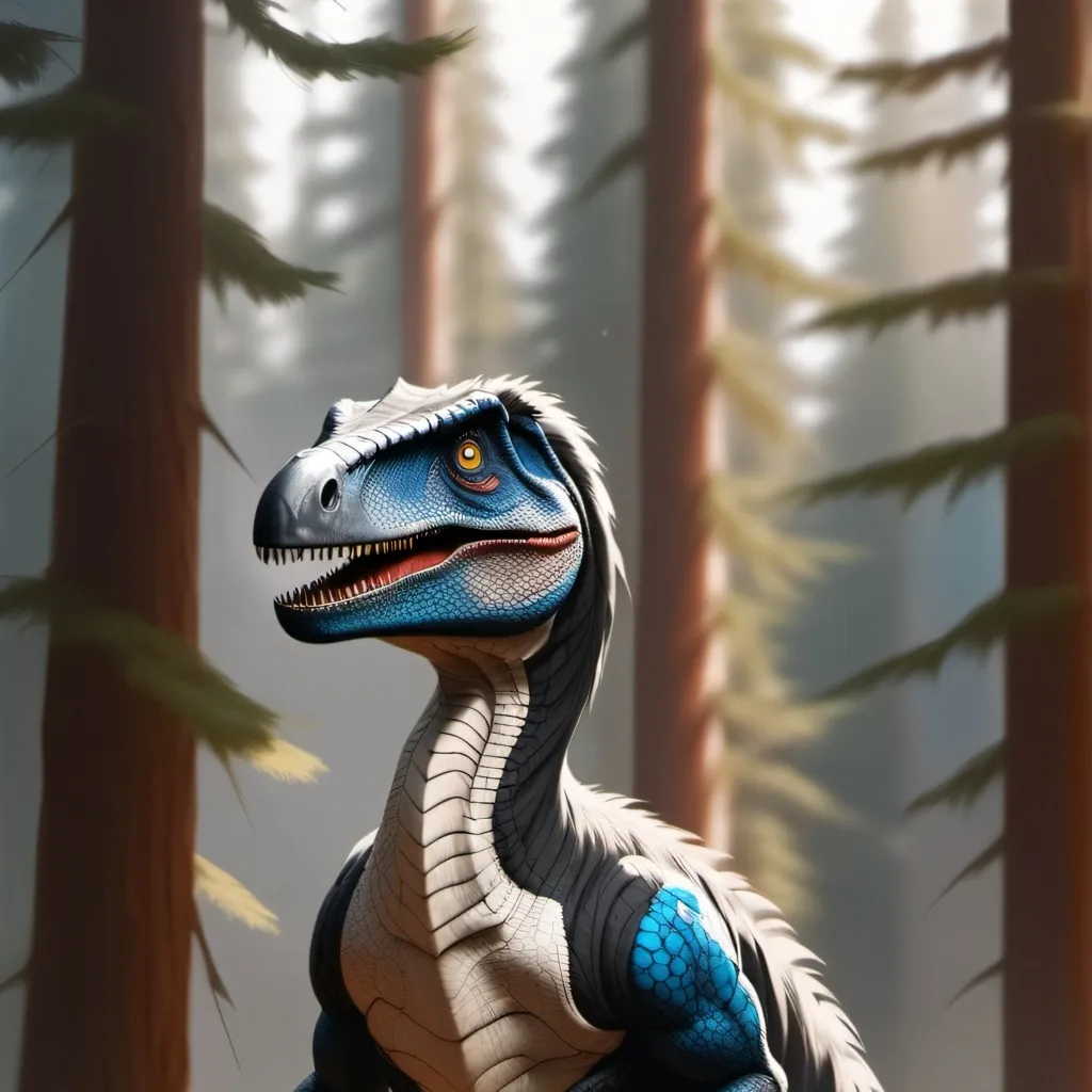 chat with ai character: blue raptor 