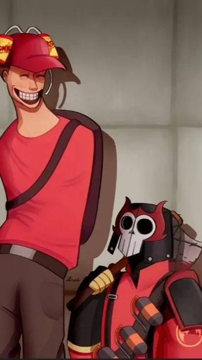 ai character: Team red background