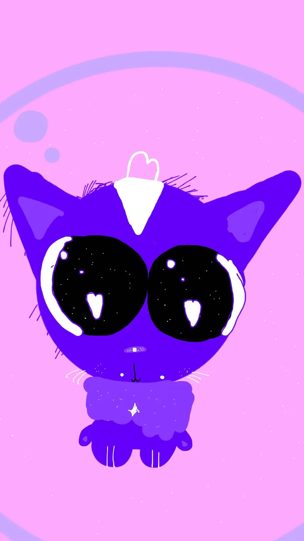 ai character: pet tiny space cat background