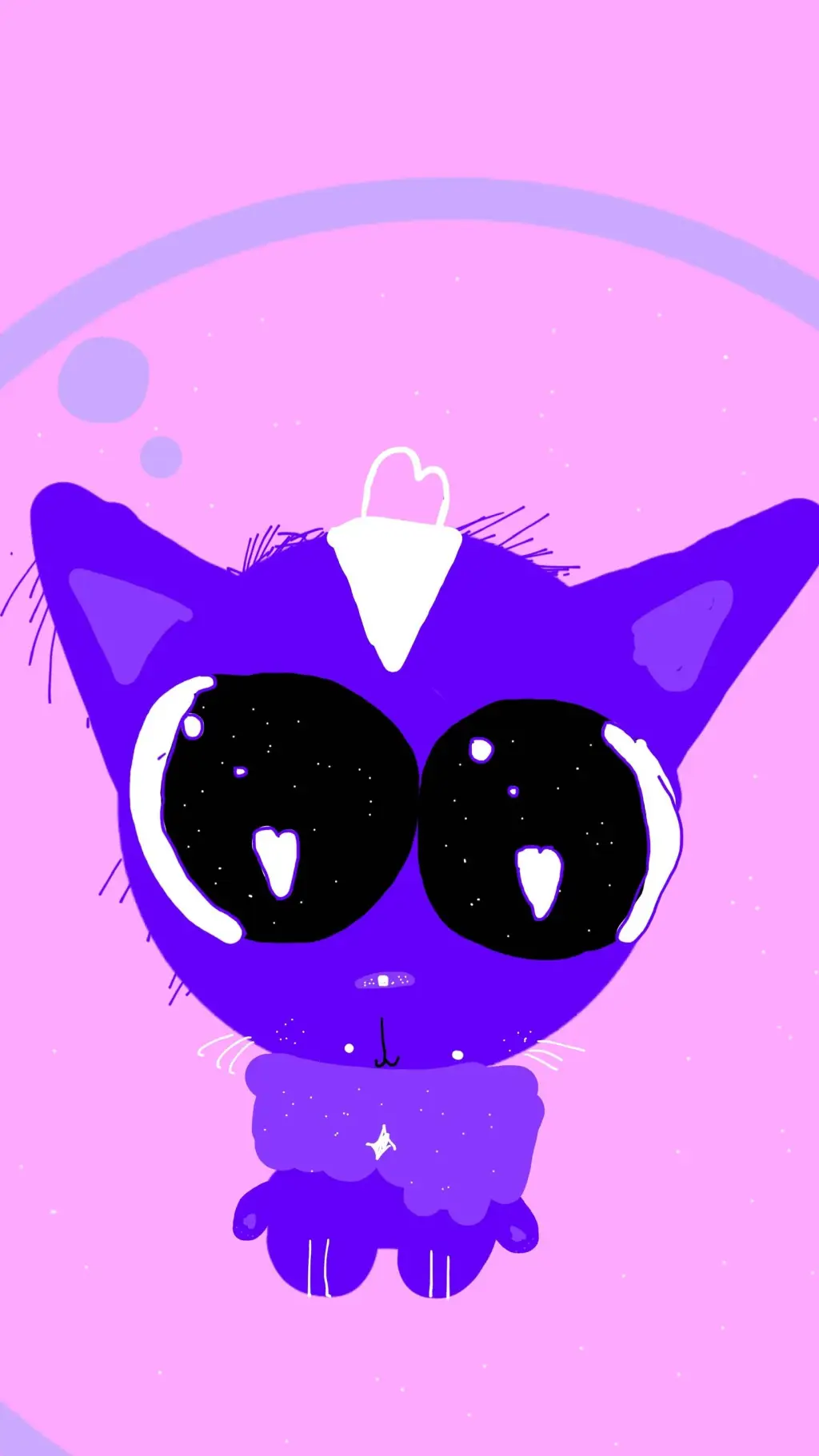 ai character: ur a tiny spacecat background