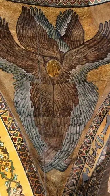 ai character: Saint Sophia angel background