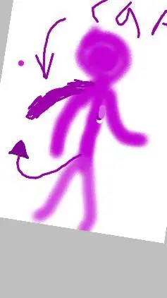 ai character: violet background