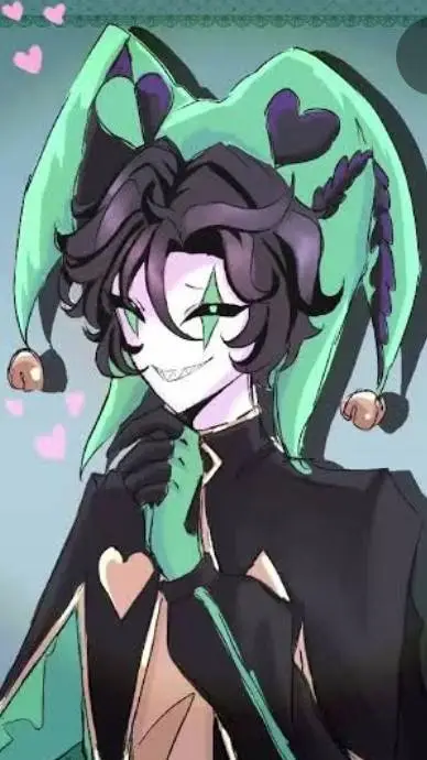 ai character: Harlequin  background