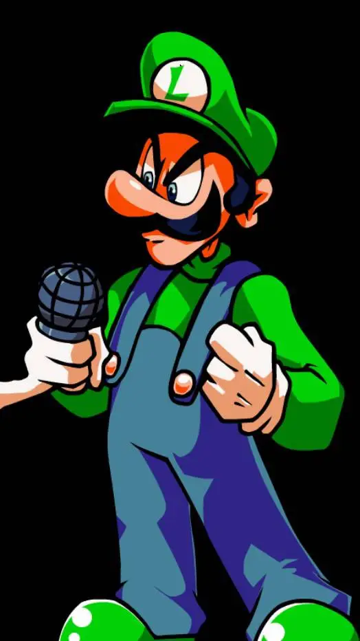 ai character: angry Luigi  background