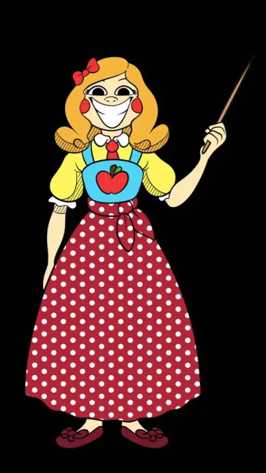 ai character: miss delight  background