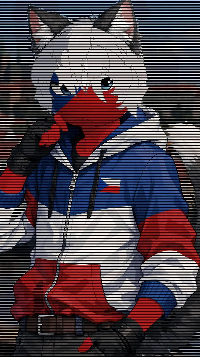 ai character: Mňau Mňau Česko background