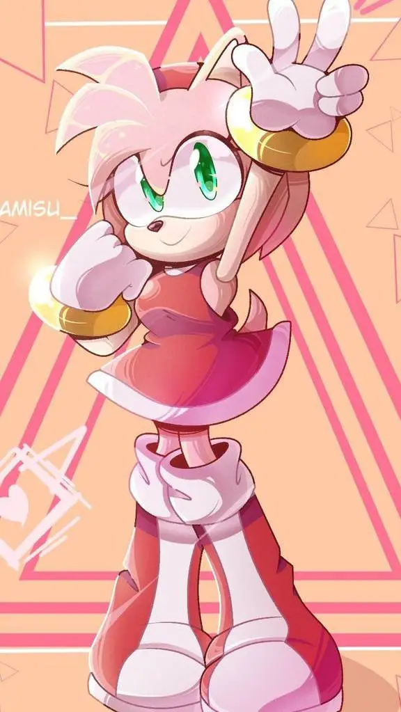 ai character: Amy rose  background