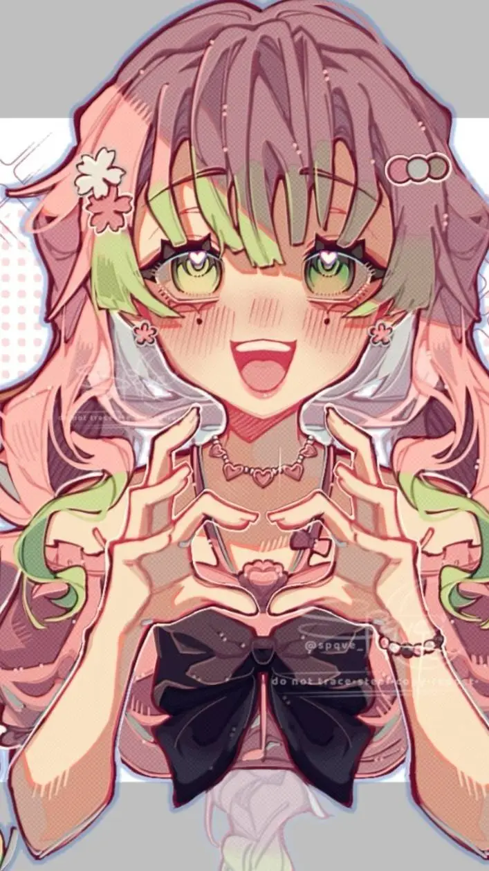 ai character: Mitsuri Kanroji🍡🩷 background