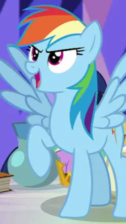 ai character: Rainbow dash background