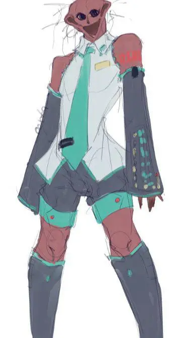 ai character: Miku Boiled one background