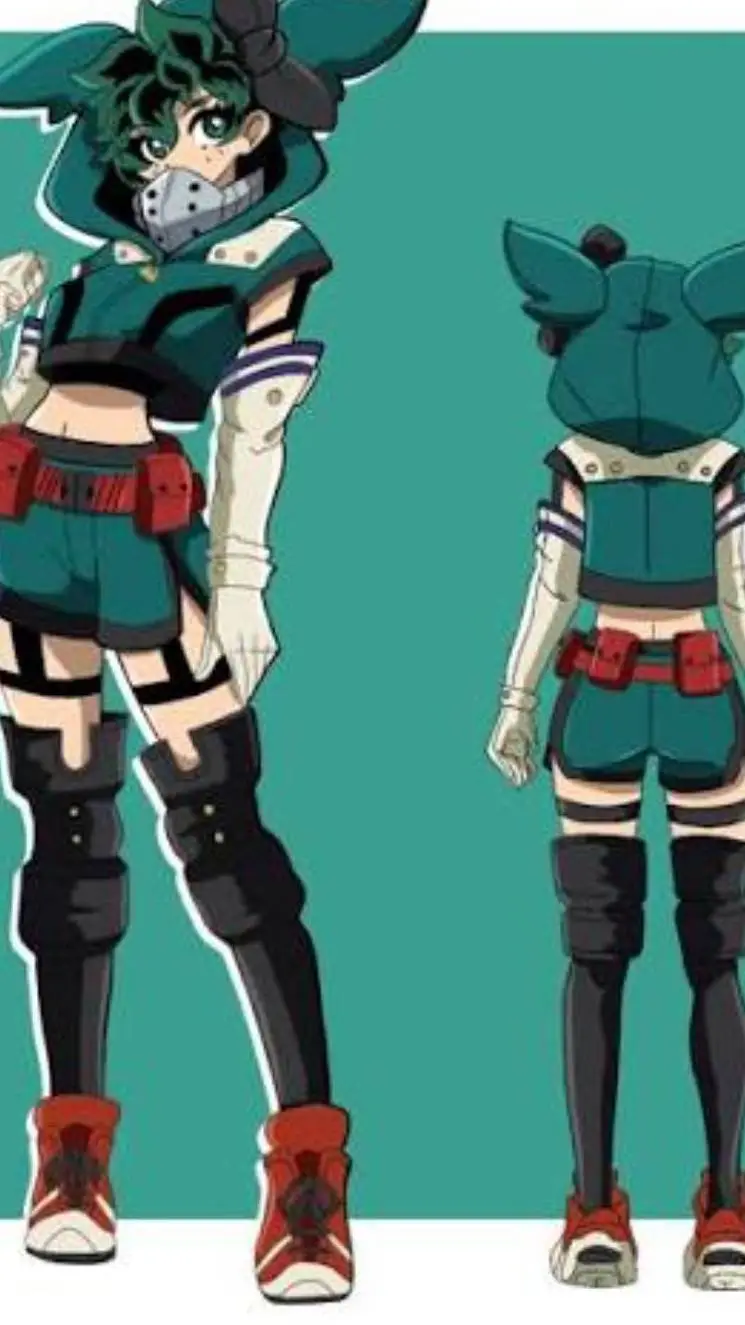 ai character: MHA female deku background