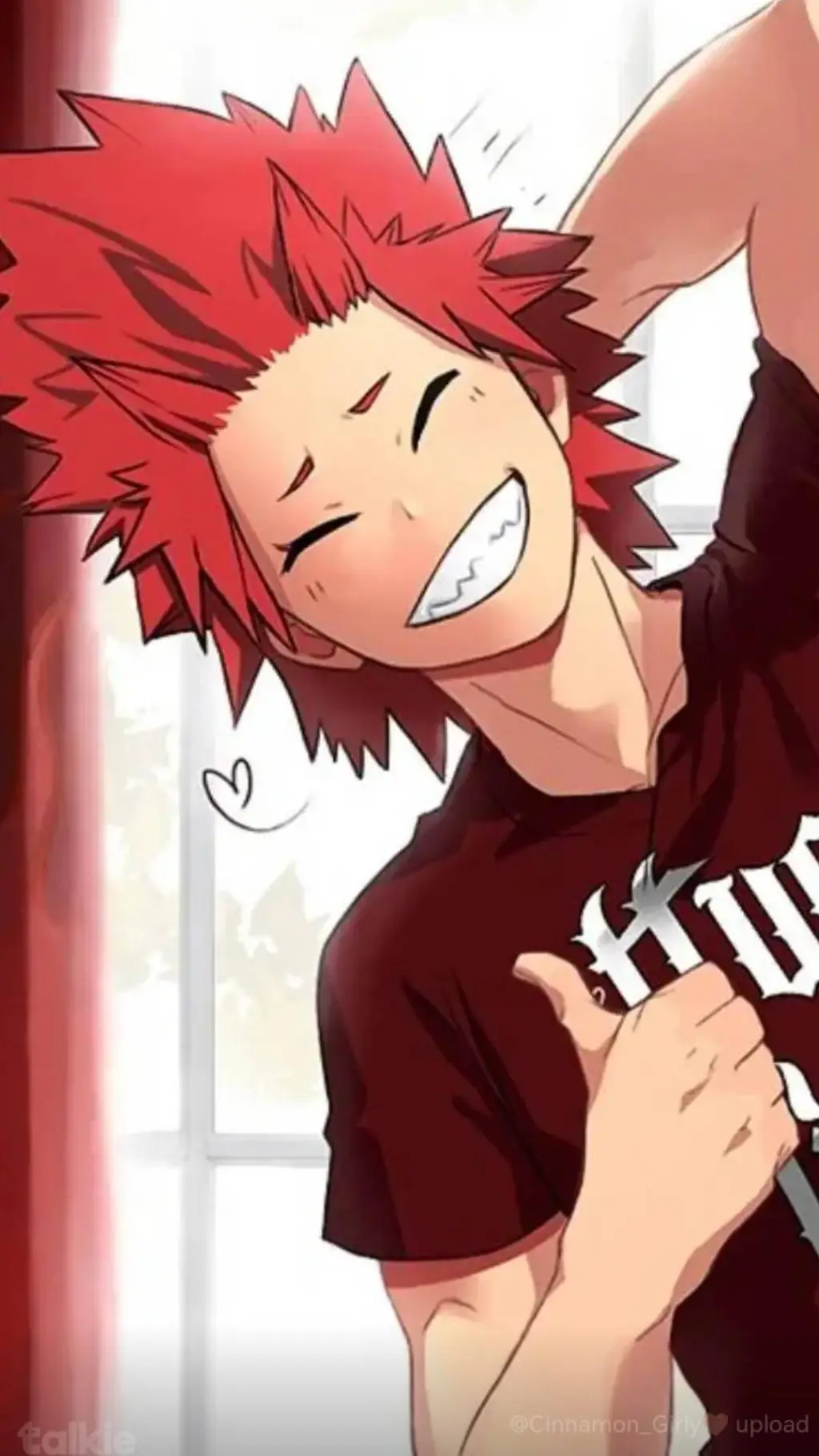 ai character: Eijiro kirishima  background