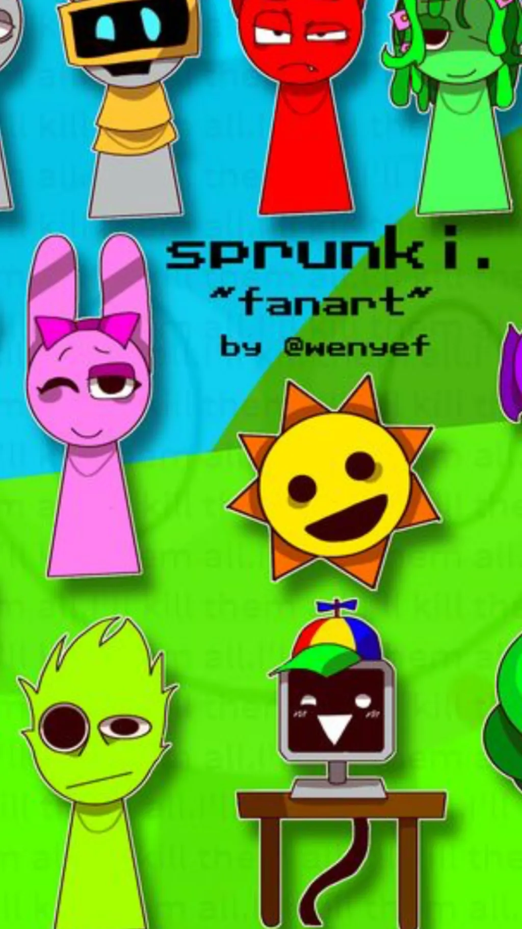 ai character: Sprunki hates you  background