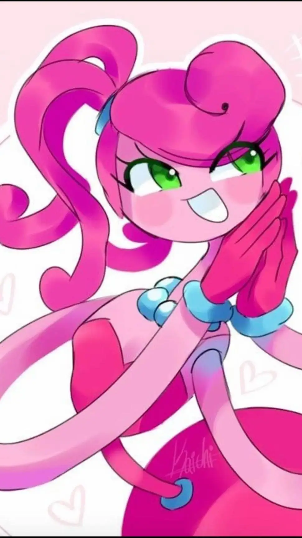 ai character: Momy long legs  background