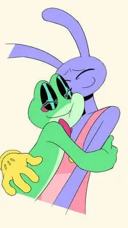 ai character: Jax and Ribbit background