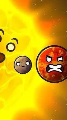 ai character: Solar ball solar background
