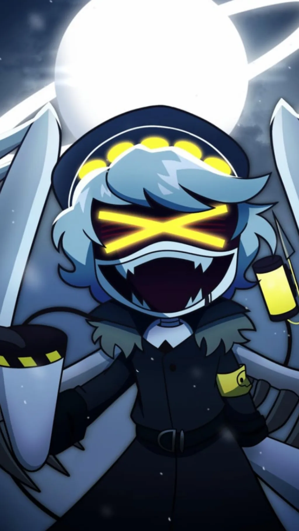 ai character: N AND UZI  background