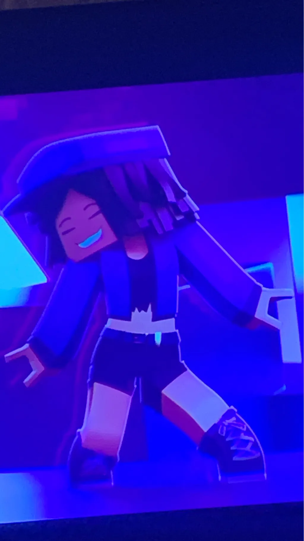 ai character: Purple girl background