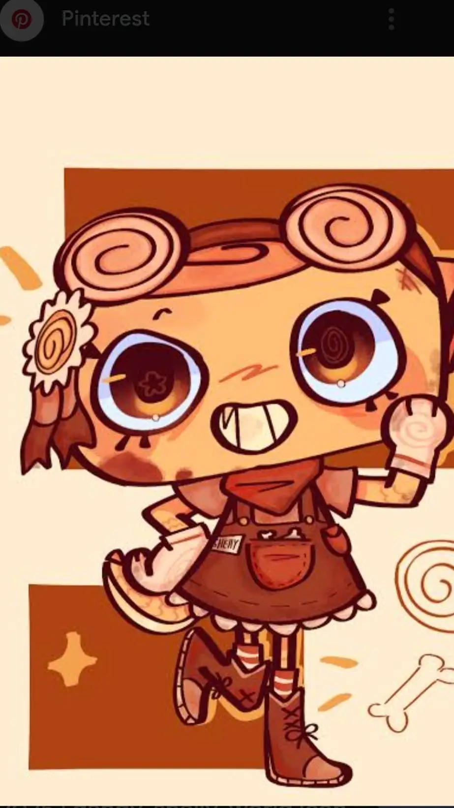 ai character: Shelly fossilan background