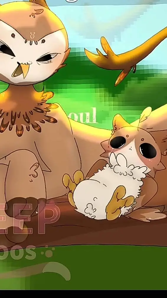 ai character: Meowl and Hoolcat background