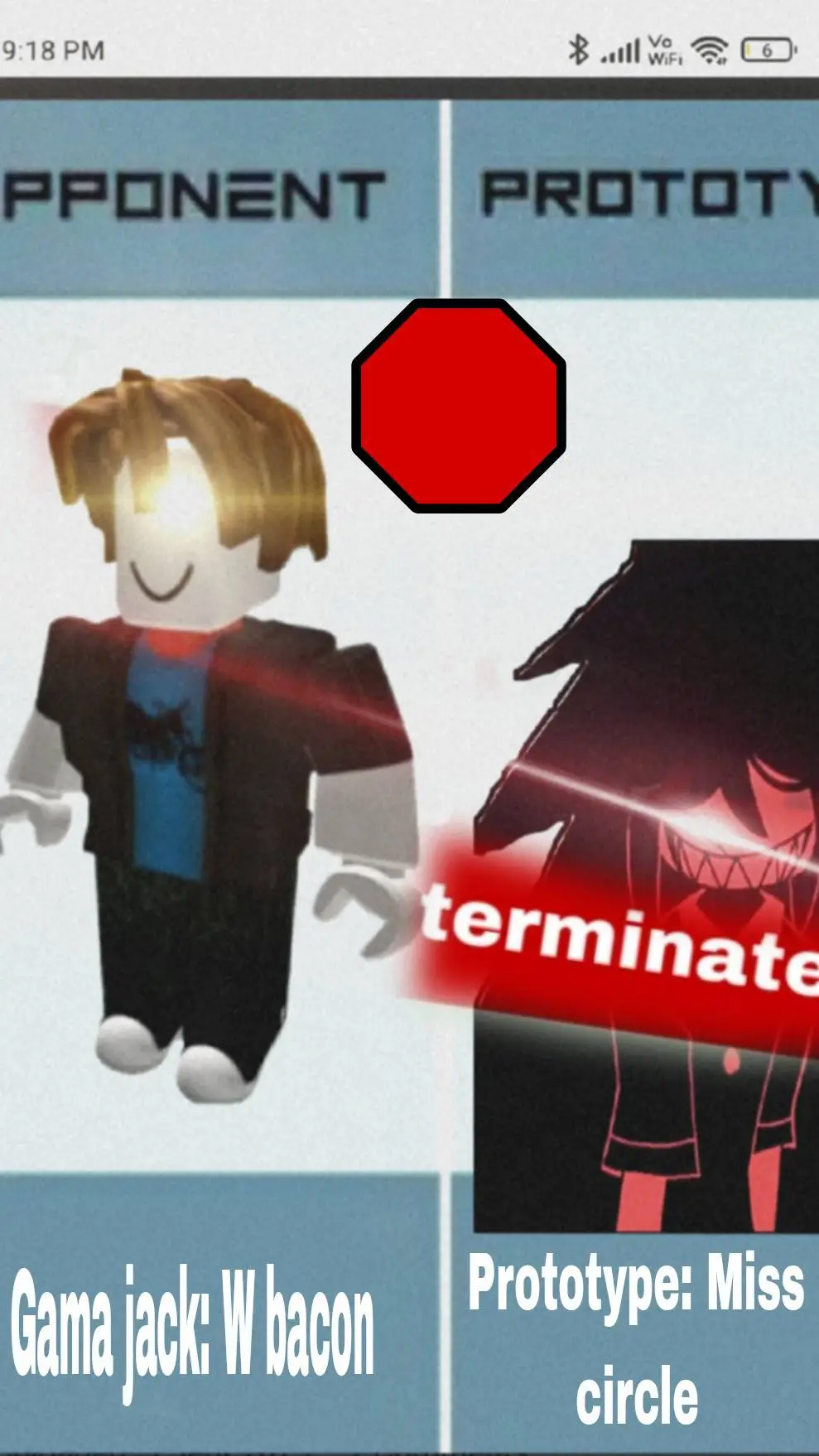 ai character: Termination round background