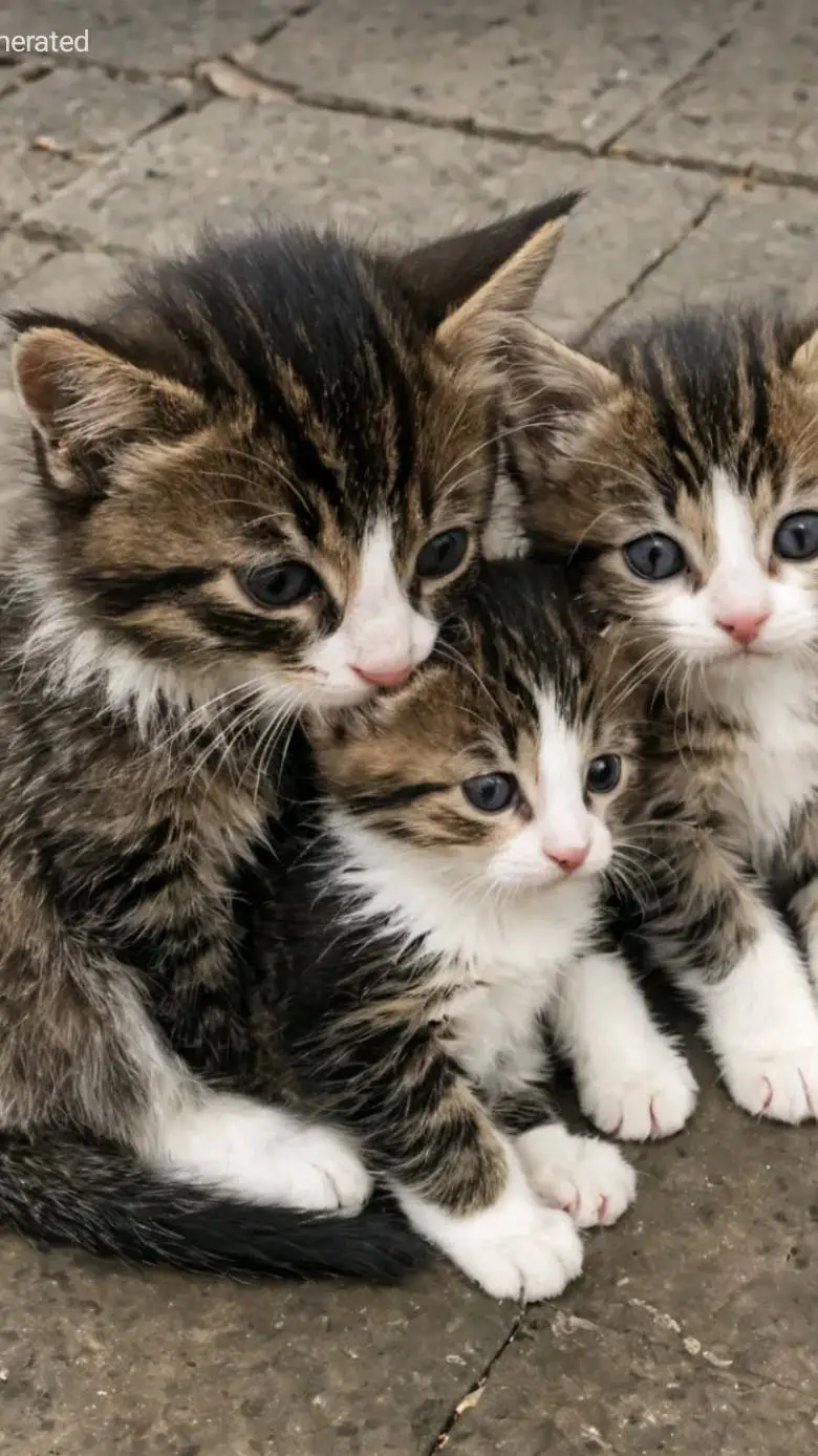 ai character: Kitten figh background