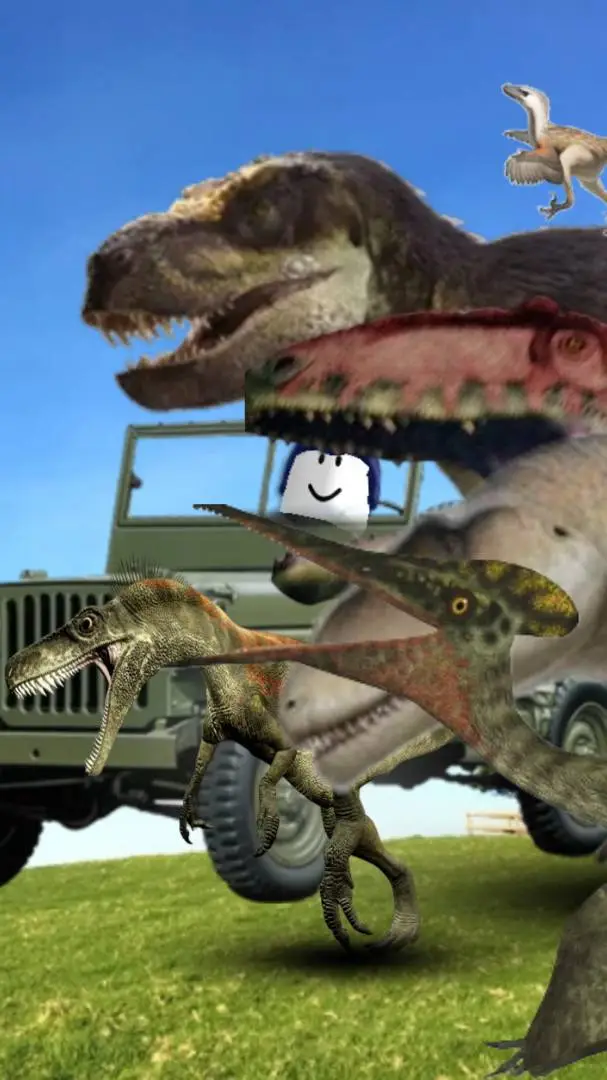 ai character: Group of dinosaurs background