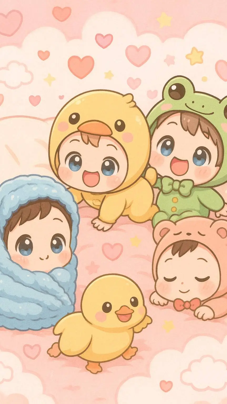 ai character: Cute Babies background