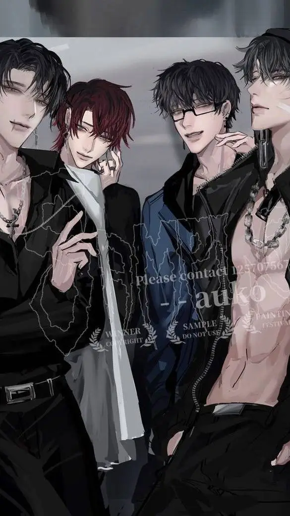ai character: 4 boys obsessed... background