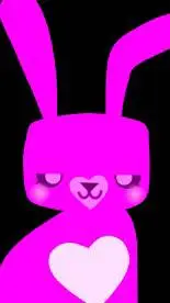 ai character: pink love bunny background