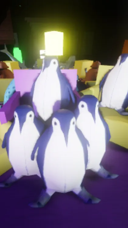 ai character: PENGUINS  background