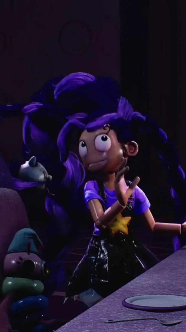 ai character: Lily. Love braids. background