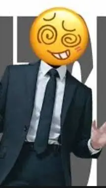 ai character: Emoji dizzy guy  background