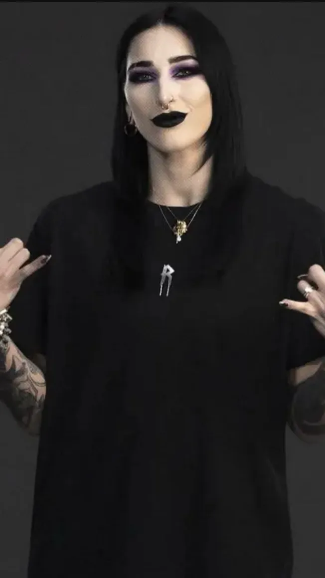 ai character: Rhea Ripley🖤💜 background