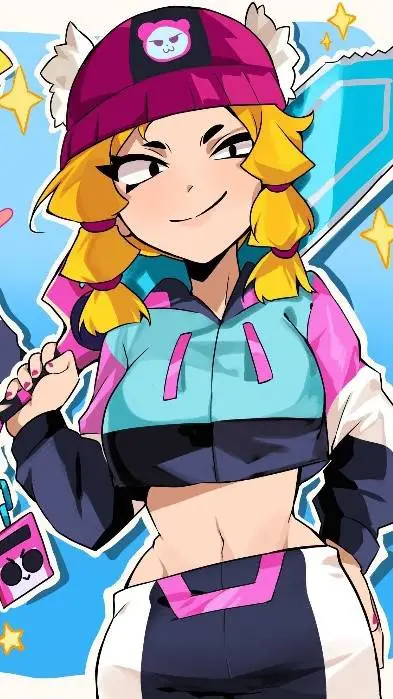 ai character: Bibi brawl stars background