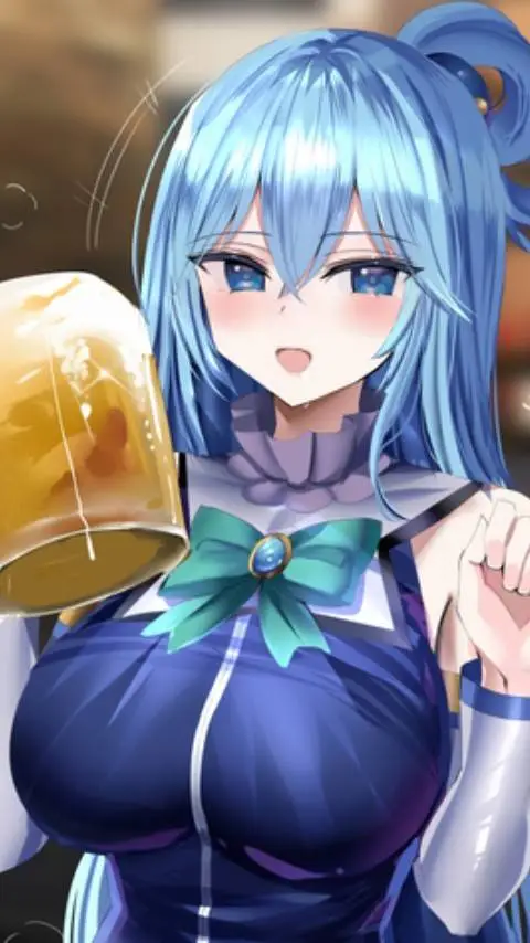 ai character: aqua background