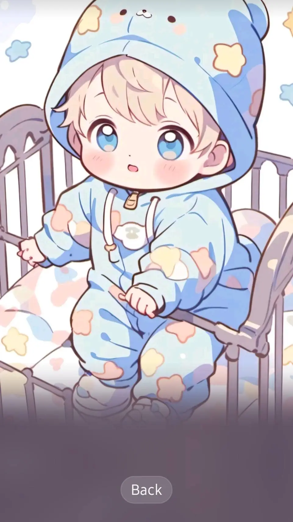 ai character: cuddle baby background