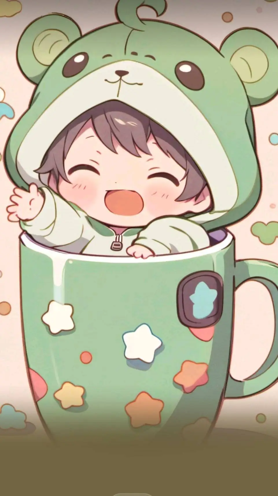 ai character: annyonying baby  background
