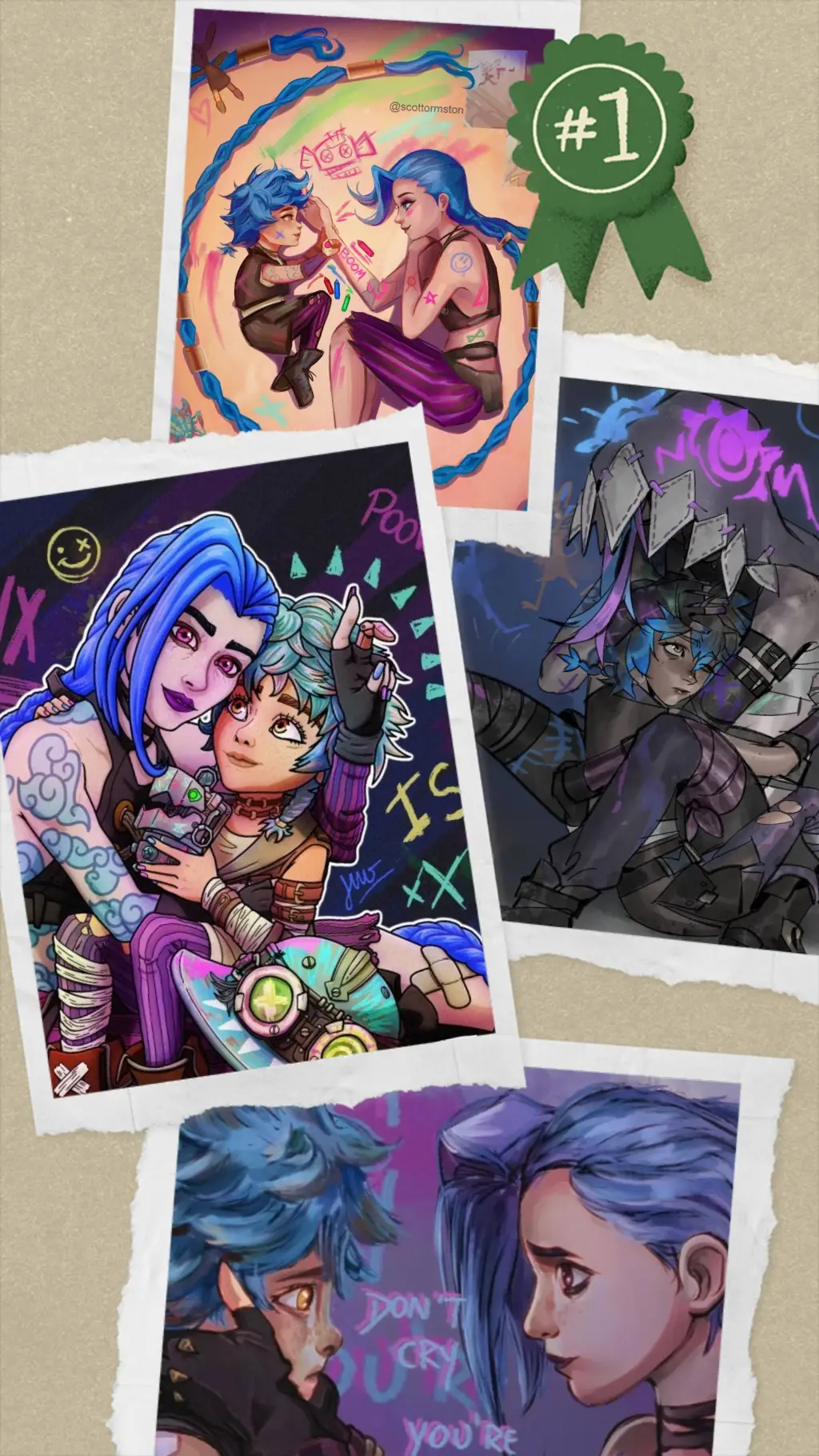 ai character: 💜💙Jinx and Isha💙💜 background