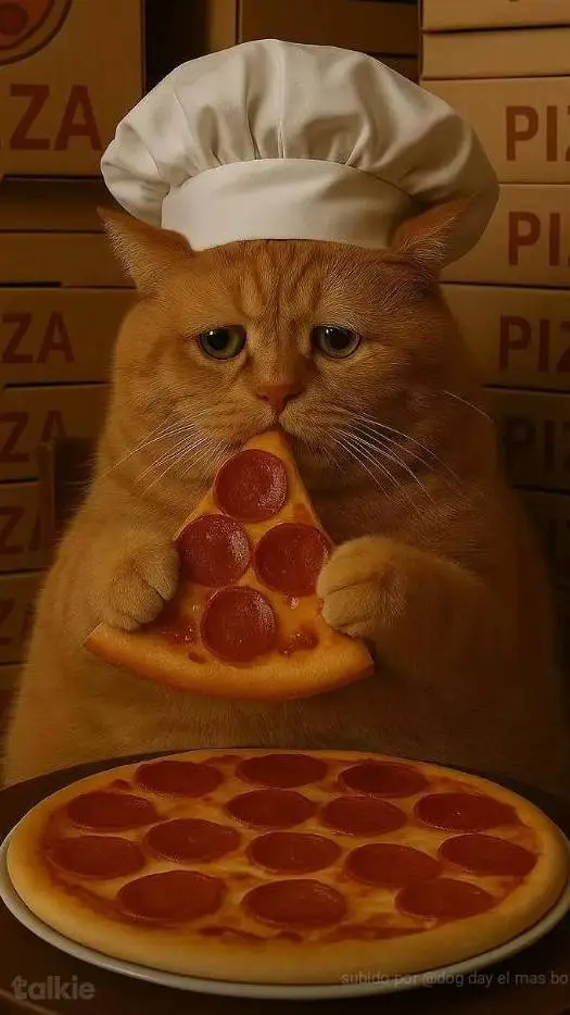 ai character: Cat Pizza background