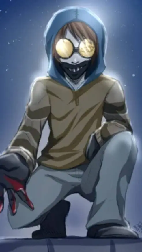 ai character: Ticci Toby  background