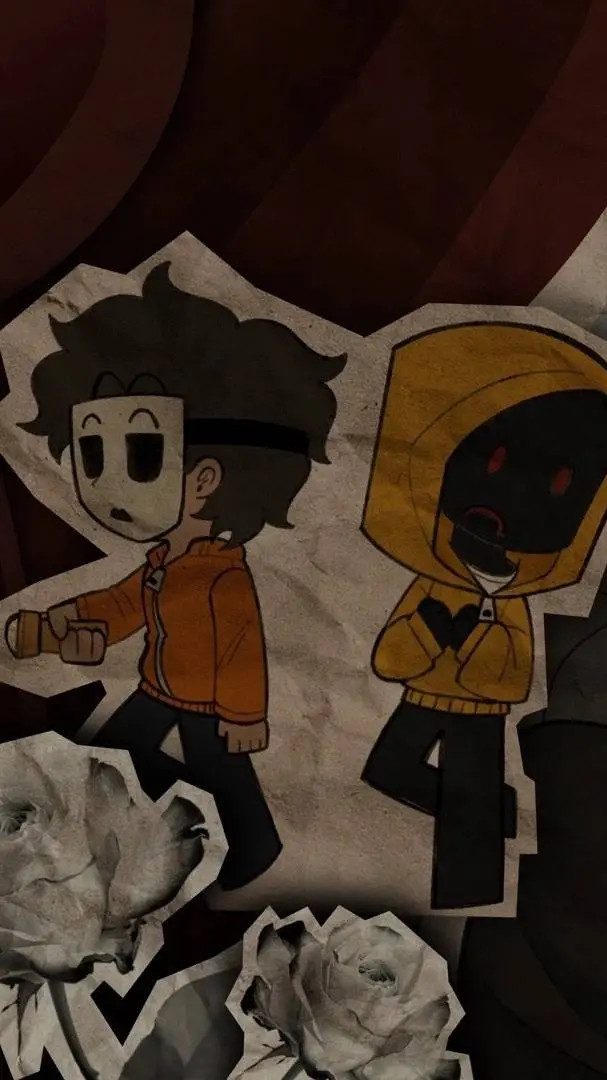 ai character: hoodie and masky background