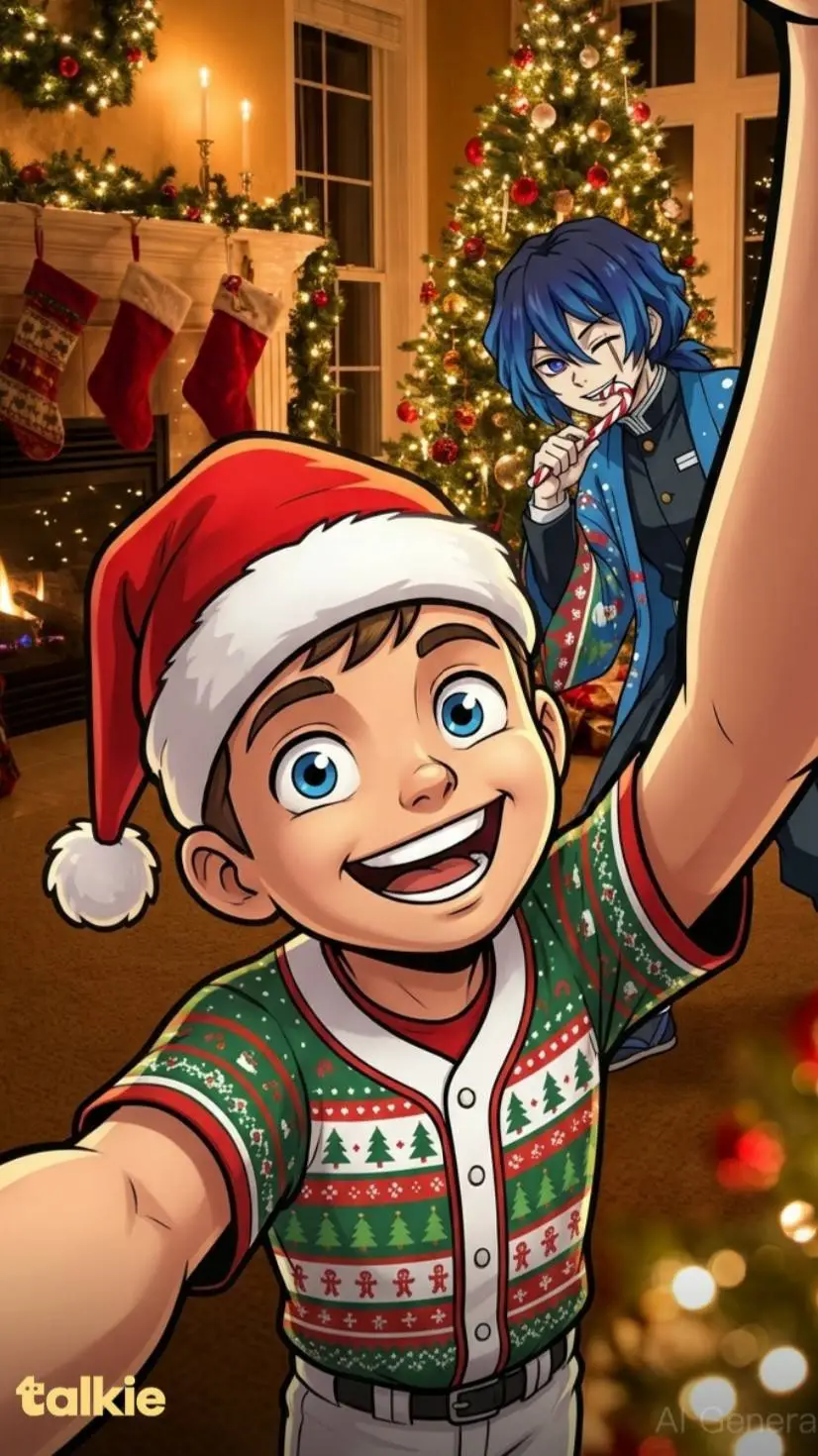 ai character: Christmas w/ OCs background