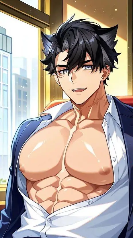 ai character: hansome  background