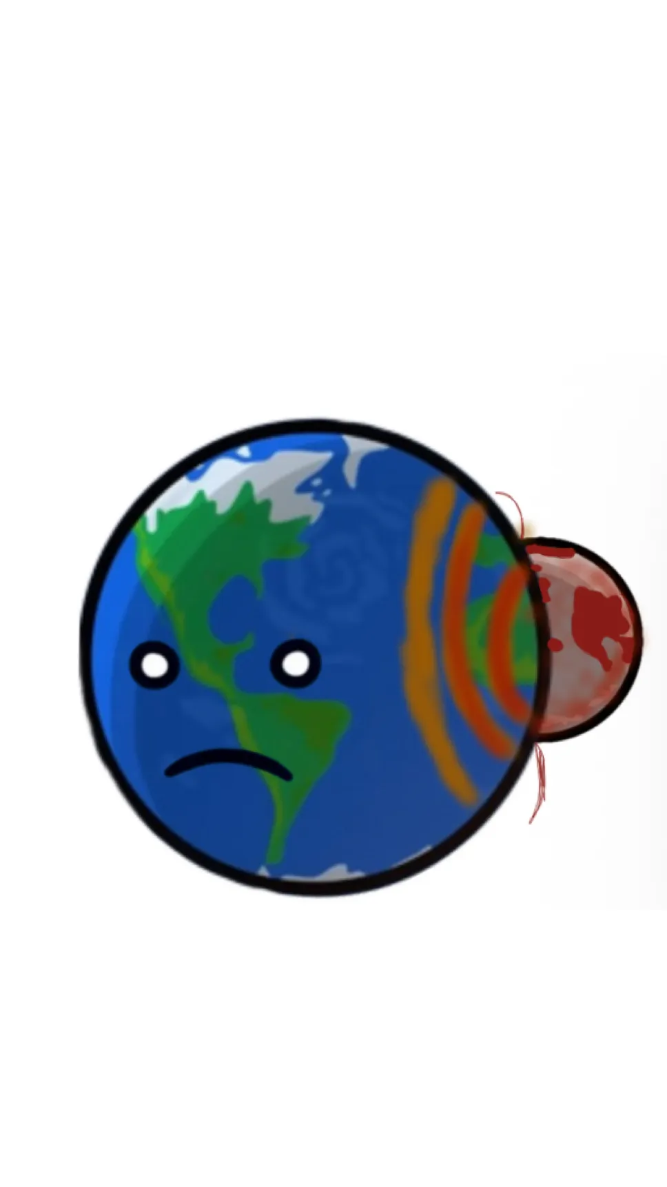 ai character: Earth solar balls background