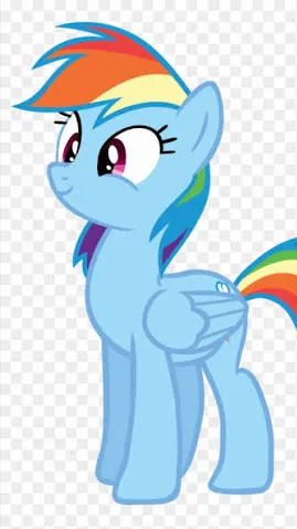 ai character: Rainbow dash  background