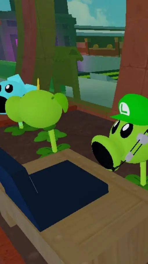 ai character: Luigi peashooter background