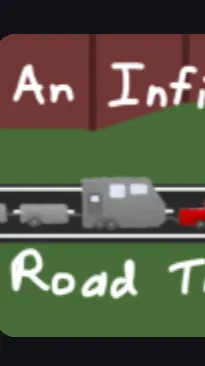 ai character: And inf road trip background